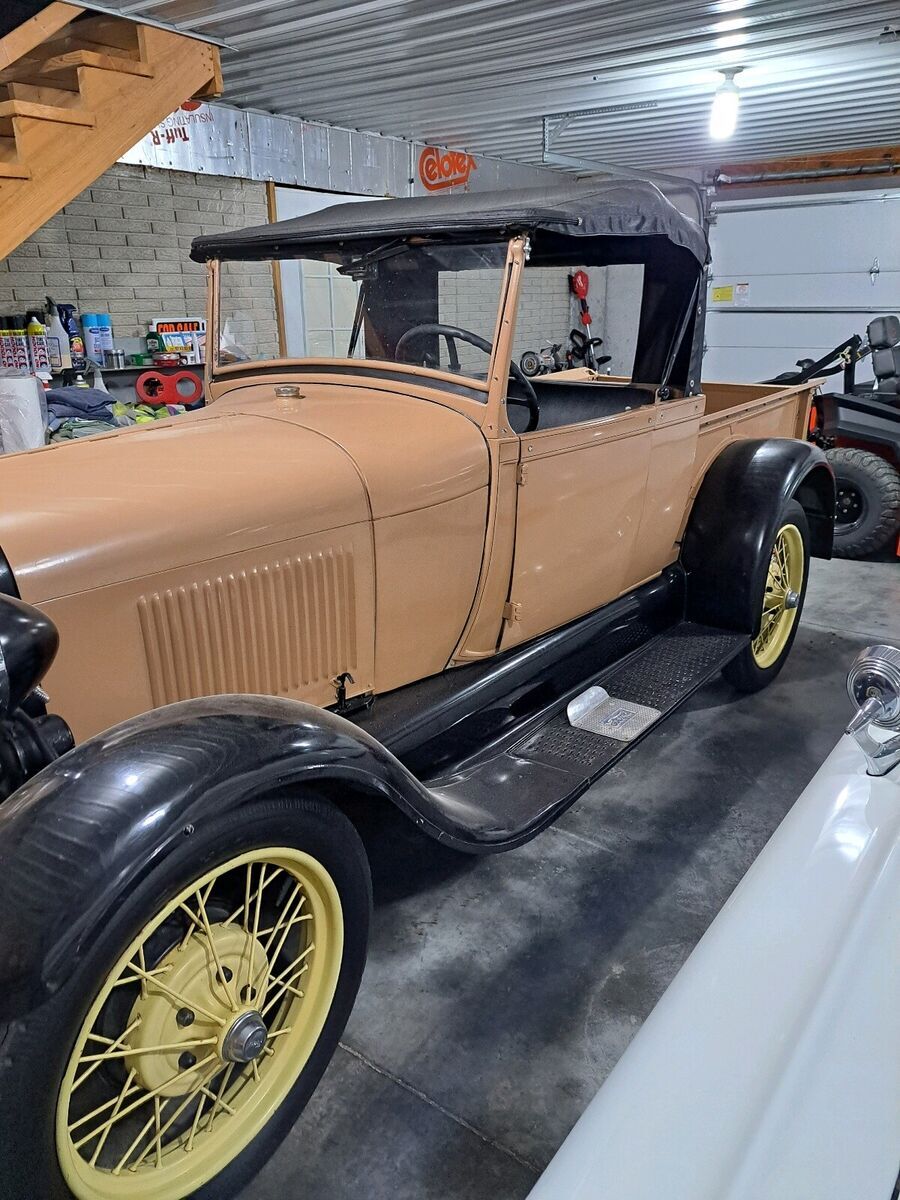 1929 ford model a truck brown rwd manual roadster