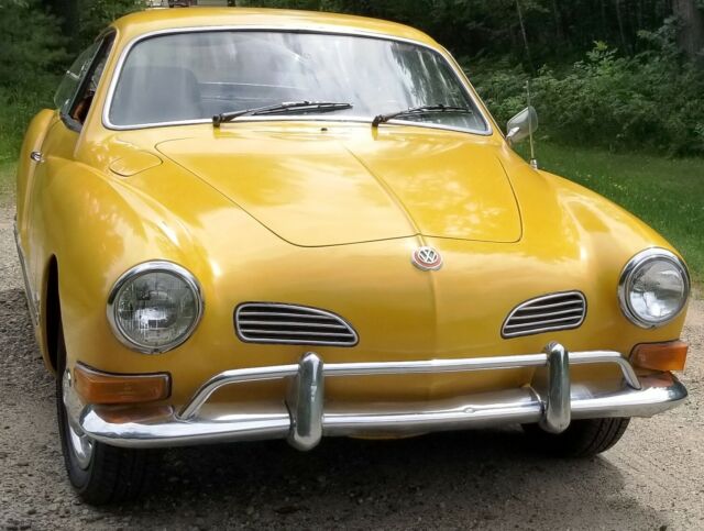 1971 volkswagen karmann ghia yellow coupe