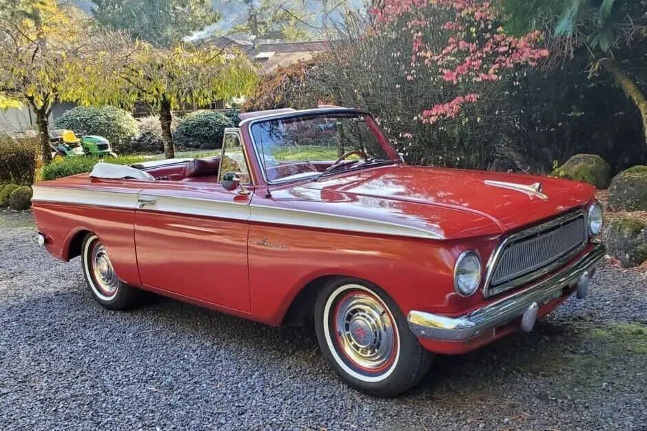 1963 amc rambler-original condition-new top-red on red interior