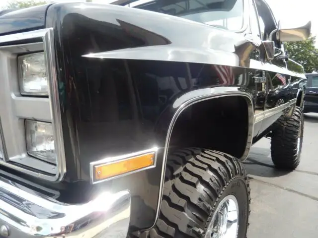 1986 chevrolet scottsdale tuxedo black 4x4 zz4 350 6" lift