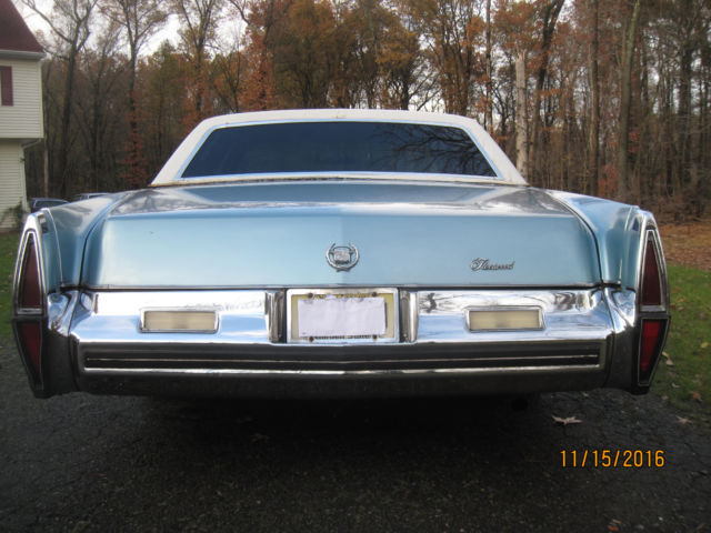 1973 fleetwood brougham. baby blue with white top. 29k original miles