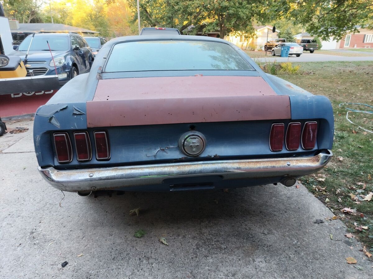 1969 ford mustang blue