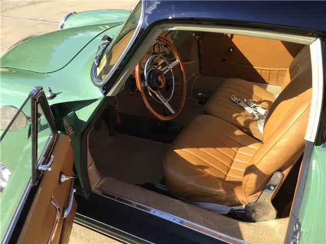 1961 porsche 356b t-6 super 90 auratium green karmann notchback coupe