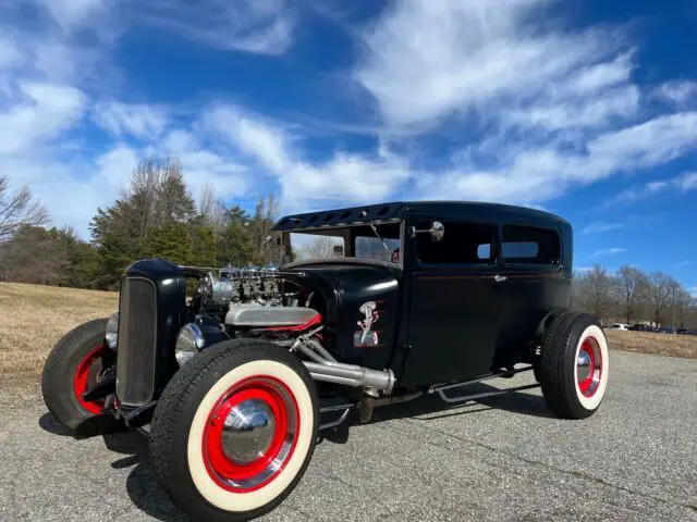 1930 ford v8 coupe black rwd manual rat rod custom build almost $40,000 spent!!!