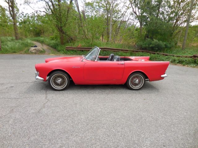 1961 sunbeam alpine convertible rare two tops running and driving low reserve
