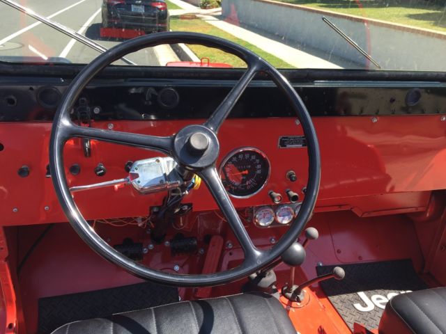 1969 red jeep cj-5/kaiser m38a1