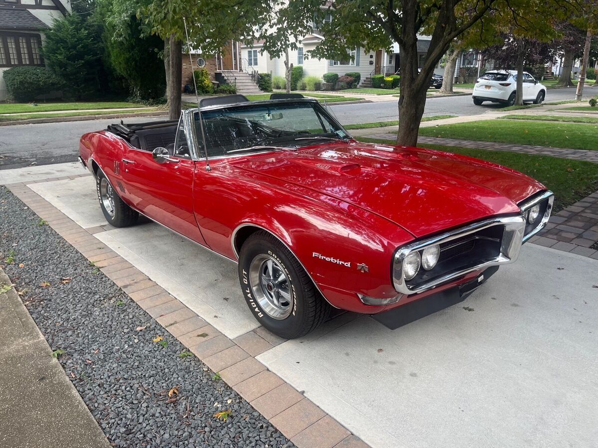 1967 pontiac firebird convertible red rwd manual 400