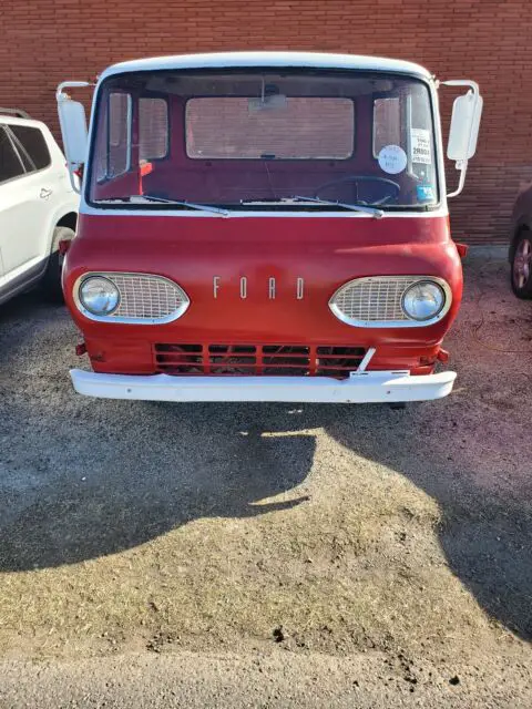 1961 ford econoline pickup red rwd manual