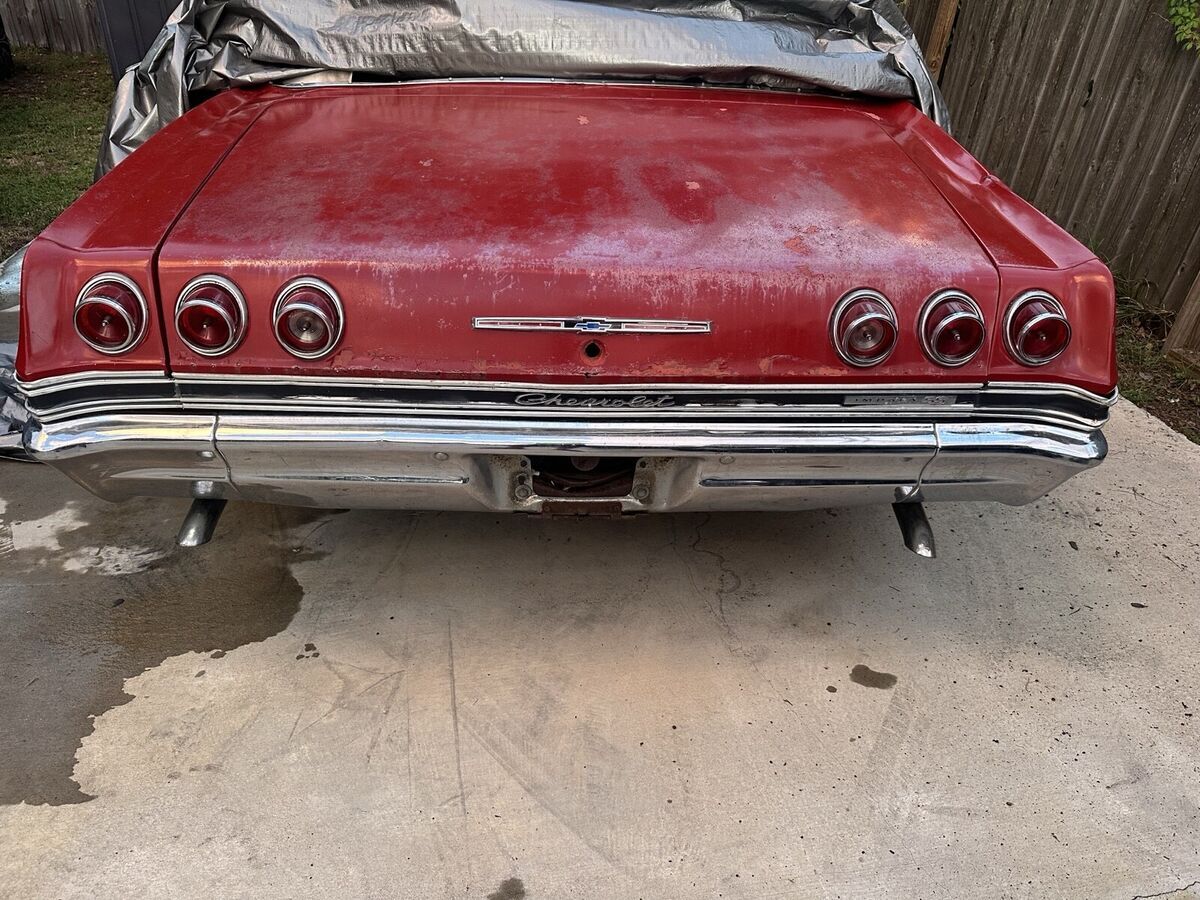 1965 chevrolet impala convertible red