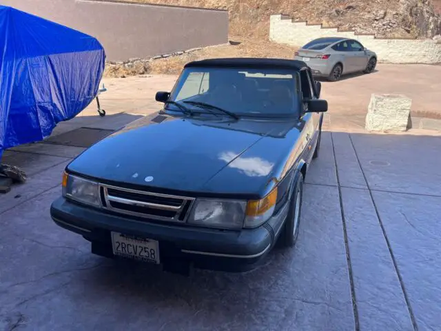 1988 saab 900 convertible black fwd manual
