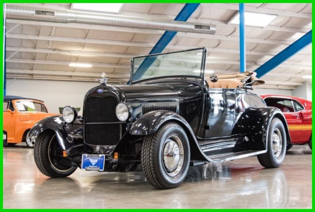 1928 ford model a street rod roadster 350 v8 automatic convertible 28 29