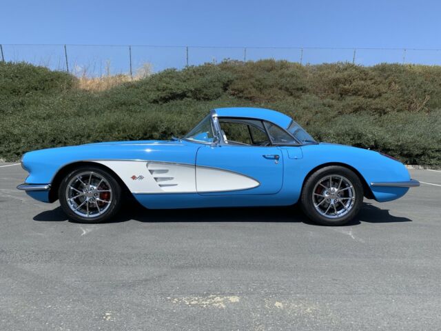 1958 chevrolet corvette 2893 miles blue convertible 6 speed manual