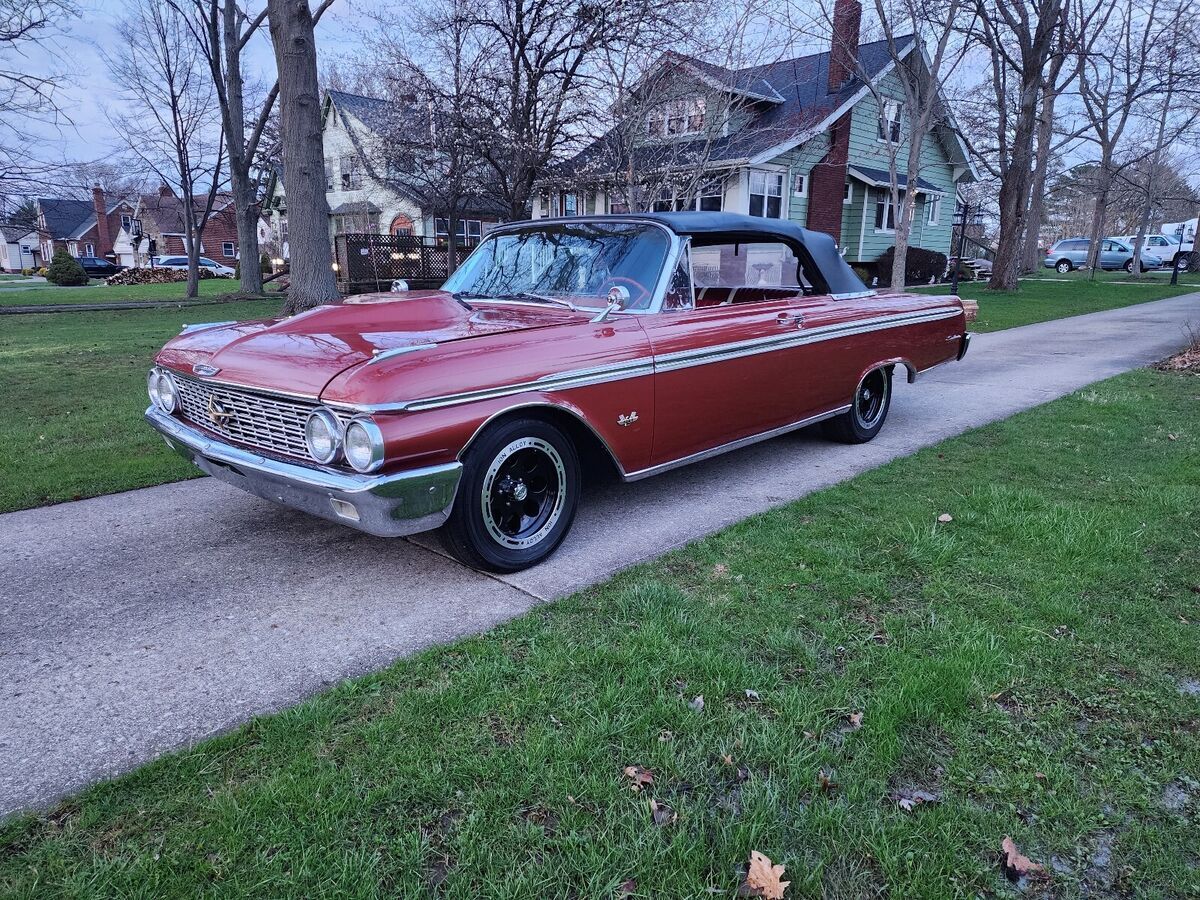 1962 ford galaxie 500 convertible red sunliner