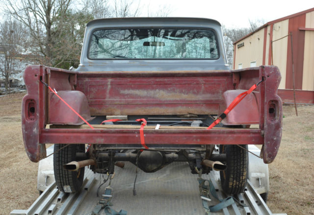 1966 chevrolet c10 custom cab swb fleetside pickup truck project w/air