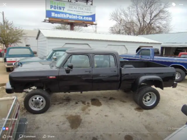 total custom dodge first gen crew cab short bed 4wd p-pump cummins diesel 5 spd!