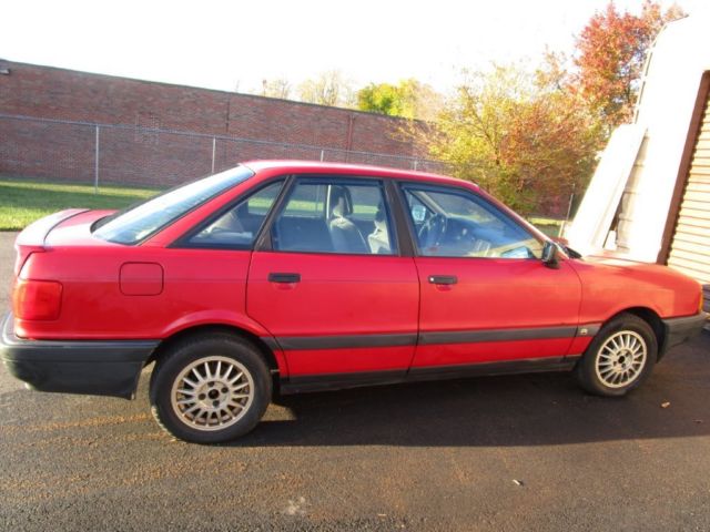 1988 audi 80 quattro red 5 cylinder 5 speed loaded 144,000 miles low reserve