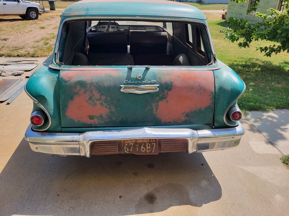 1958 chevrolet delray wagon green rwd manual delray