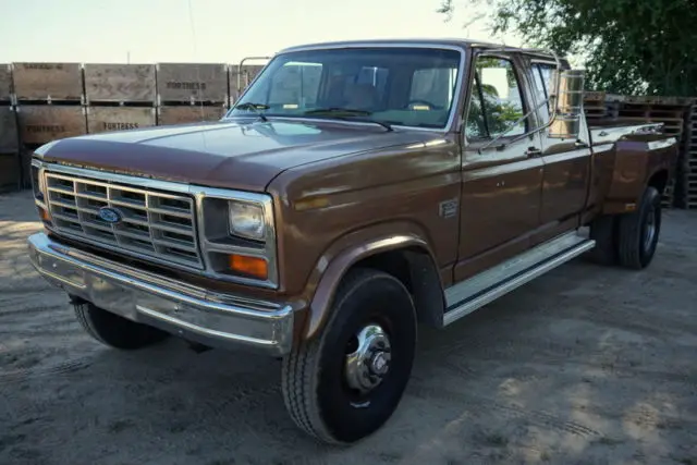 rare 1985 ford f350 xl 4x4 crew cab, dually, turbo diesel, 1 owner, 90k original