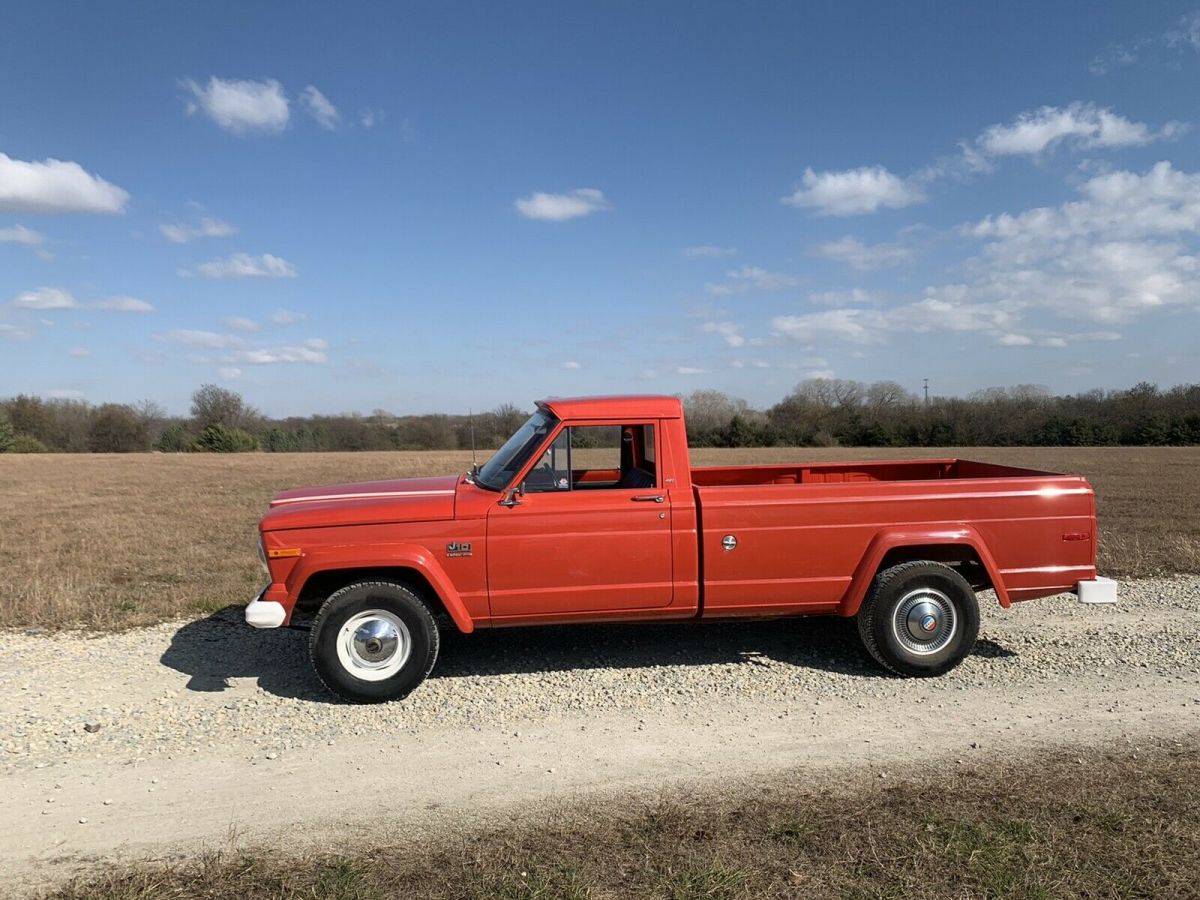 1976 jeep j10 pickup red 4wd manual