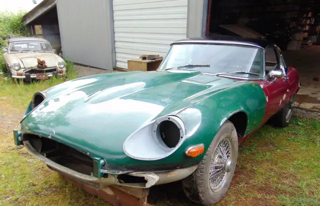jaguar xke 1974 v-12 convertable project car, no rust, stored since 1980