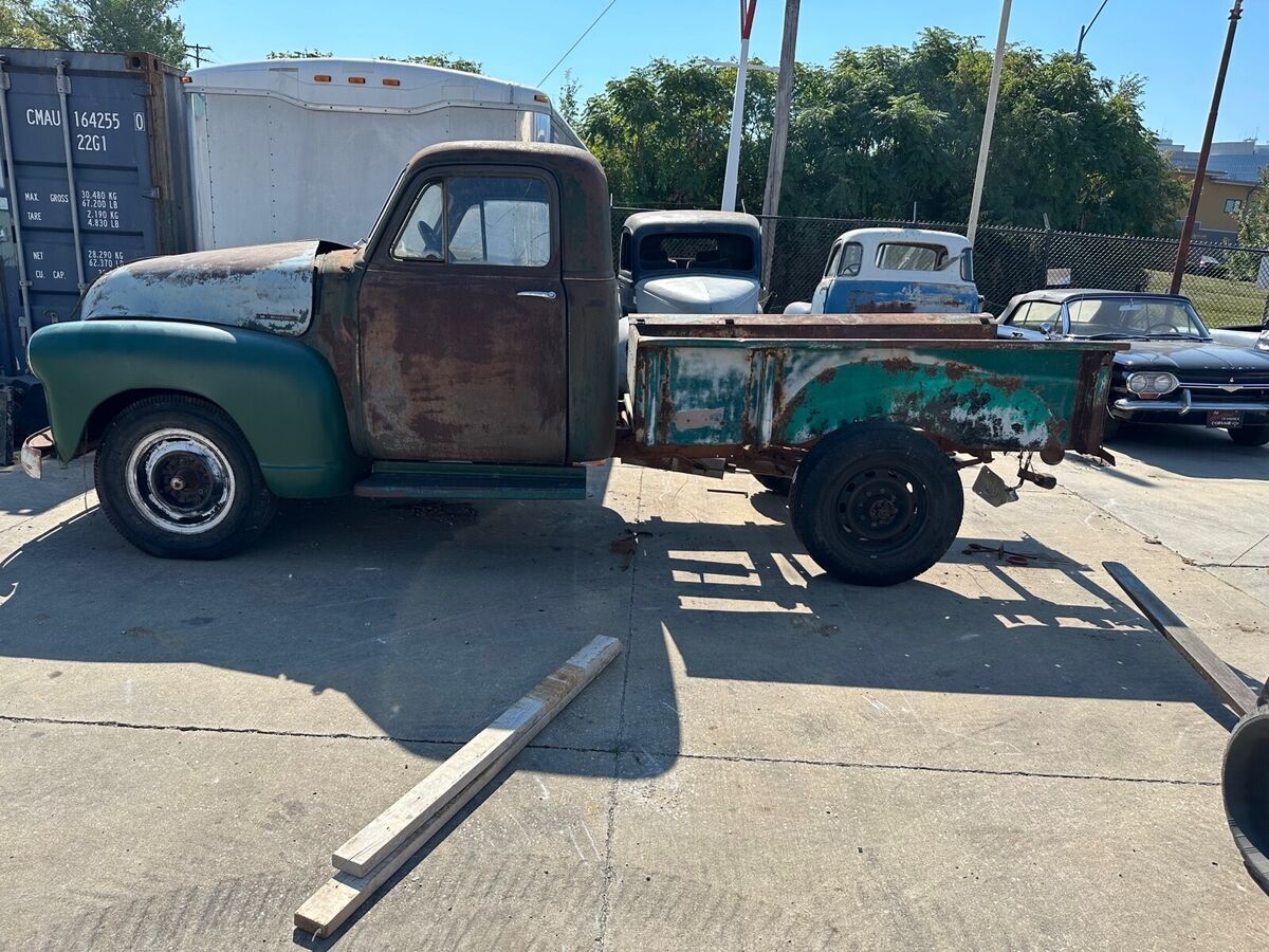 1953 chevrolet 3100 pickup green rwd manual 3200