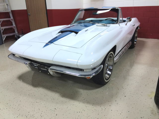 corvette 1967 427/435hp tribute sting ray convt,p.s,p/b,4-sp,2-tops,side exhaust