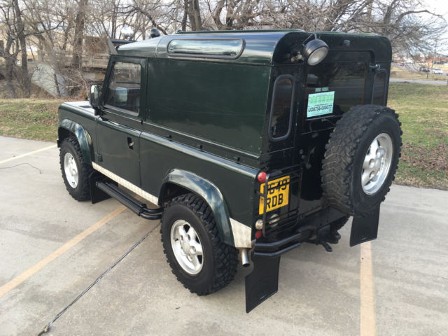 land rover defender 90 rare diesel british racing green. leather & more!
