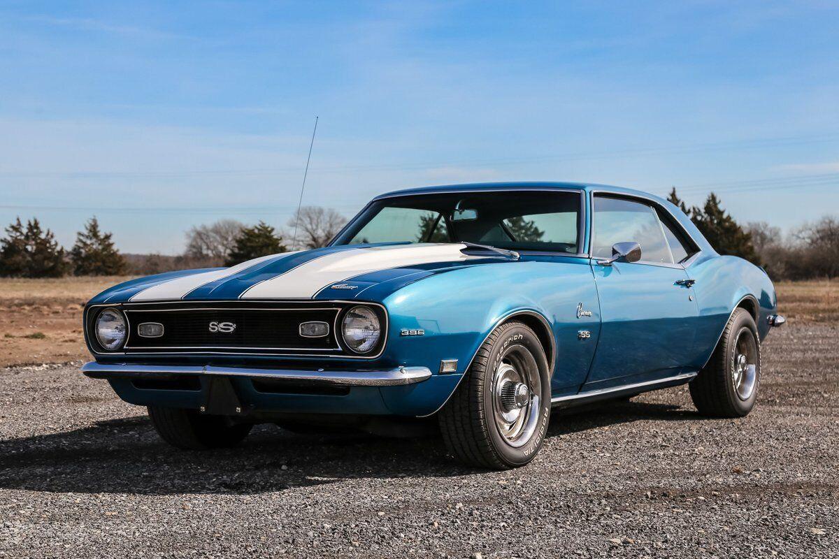 1968 chevrolet camaro big block 4 speed 84218 miles blue coupe