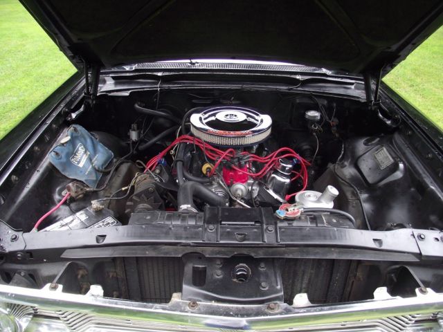 1964 ford galaxie 500 "fastback" 16183 mi, black, red interior, 289 ci, auto/ps