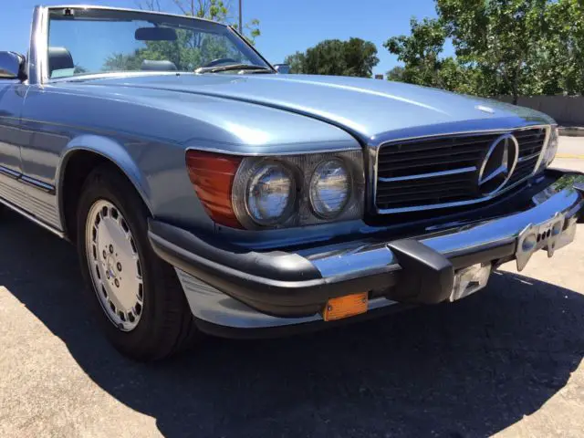 1986 mercedes benz 560sl w107, db 335 diamond blue metallic, ext.service records