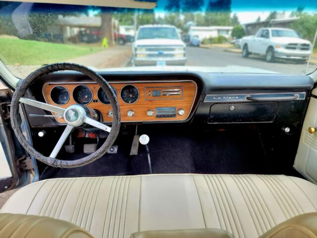 1967 pontiac le mans coupe blue rwd manual sprint