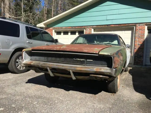 1968 dodge charger, mopar, 318, automatic, clear title, project car