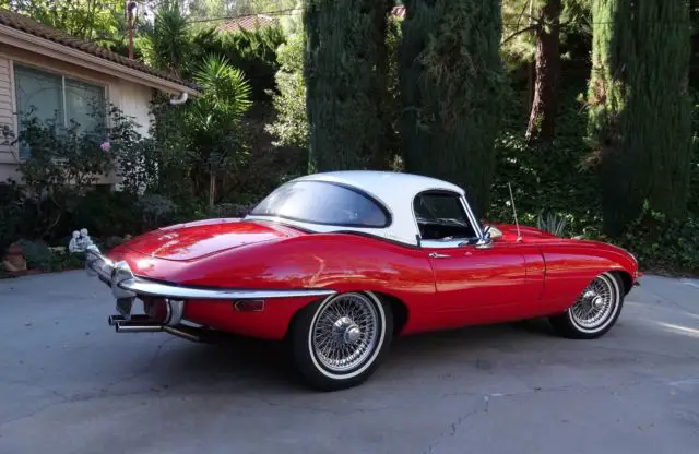 1969 jaguar xke roadster red w/ original hardtop convertible series 2 e-type car