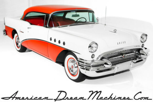 1955 buick century riviera red and white automatic