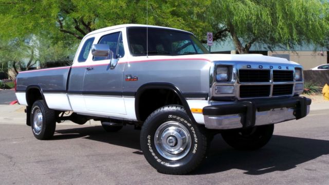 1993 dodge ram 250 cummins turbo diesel, club cab, 4x4, le option group, rare cd