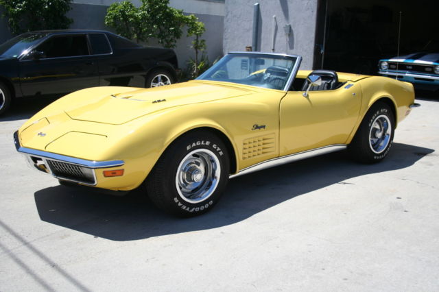 1970 corvette convertible 454/390hp numbermatching tanksticker older restoration