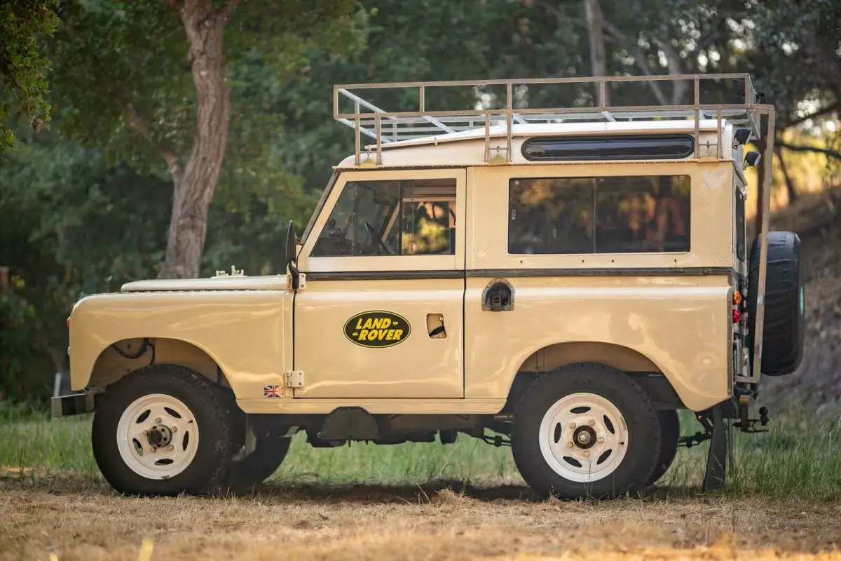 1982 land rover series iii 1,518 miles tan / white 2.25l manual