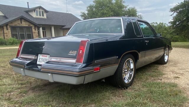 1987 oldsmobile cutlass supreme coupe blue rwd automatic 442t-top