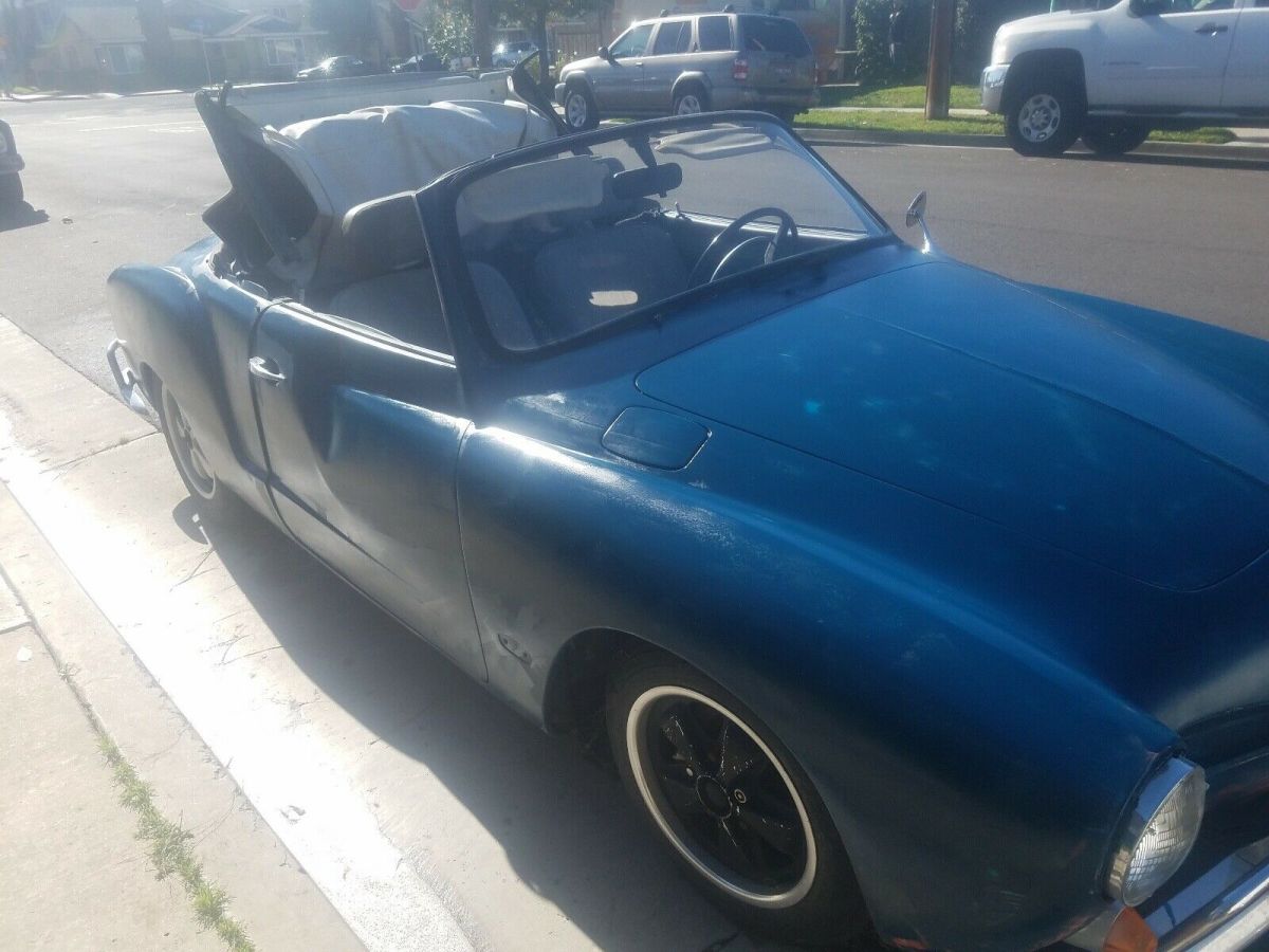 1969 volkswagen karmann ghia convertible blue rwd manual