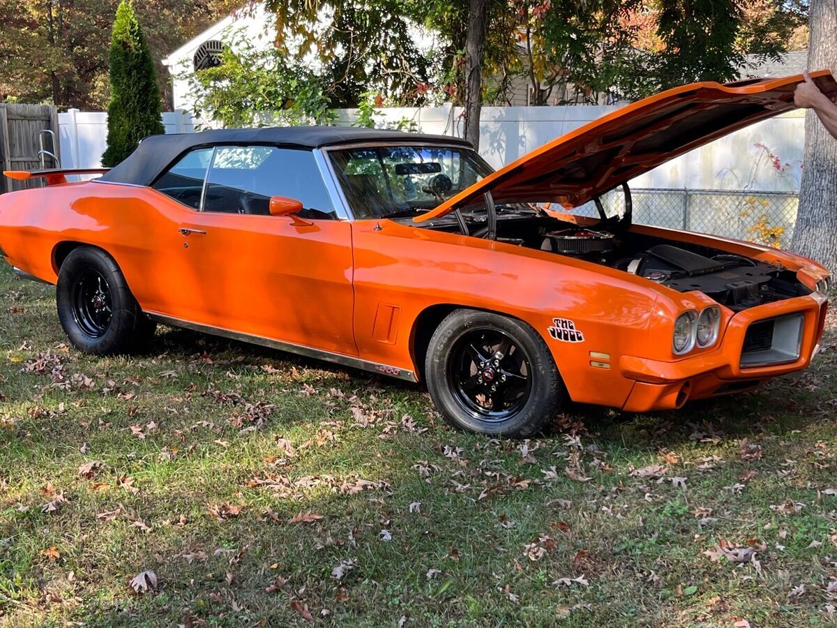 1972 pontiac gto convertible orange rwd automatic