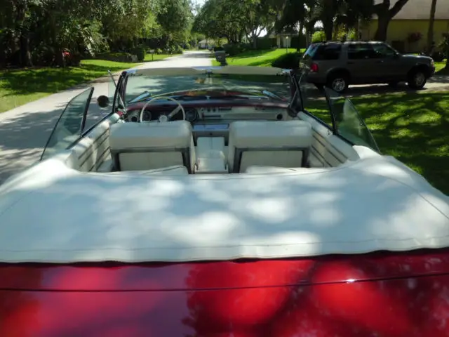 1966 cadillac convertible 8-cy 429ci 4bbl, flamenco red with white leather