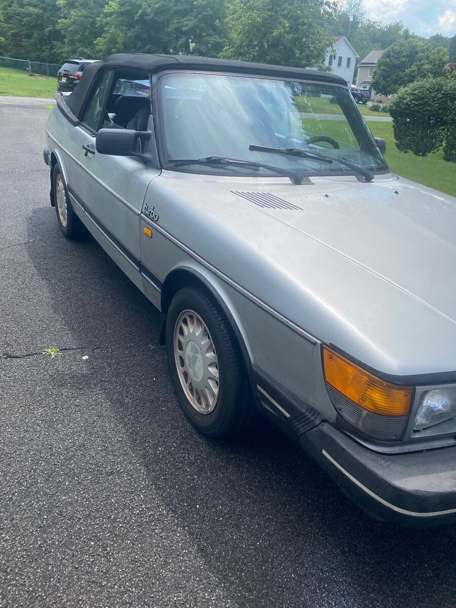 1986 saab 900 convertible grey fwd manual