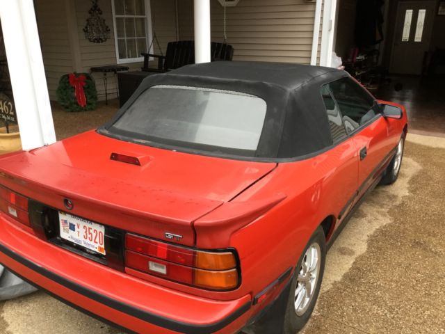 toyota celica red convertible