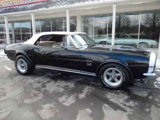 1967 chevrolet camaro rs/ss convertible tuxedo black match#s 396 with a/c