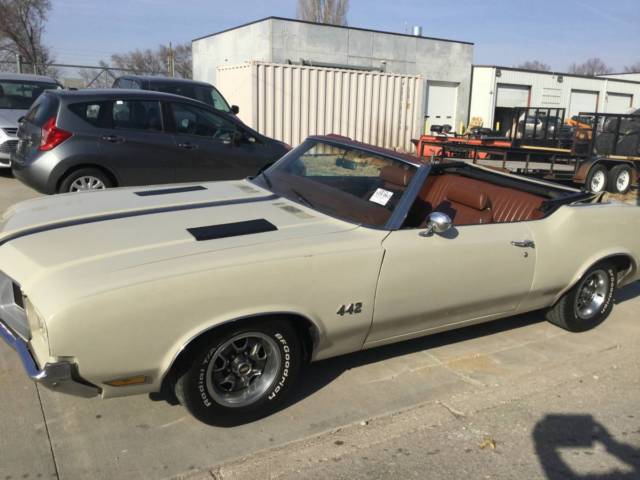 1971 oldsmobile 442 convertible real deal 344 vin #s matching bamboo! no reserve