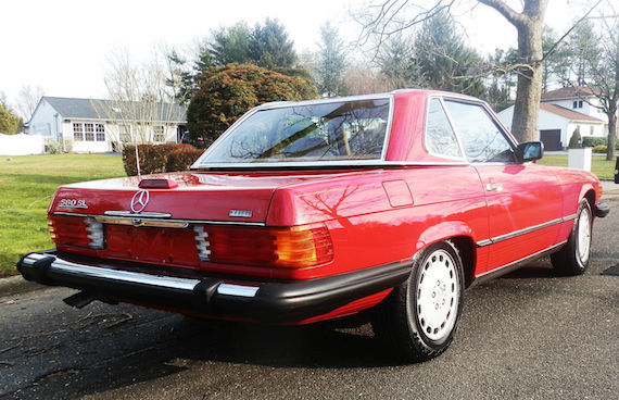 1988 mercedes benz 560sl signal red palomino nicest around! you've been waiting!