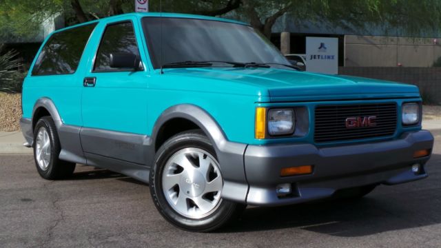 1992 gmc typhoon 4.3l v6 turbocharged, lifelong az truck! rare bright teal!