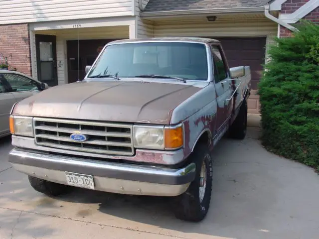 1991 ford f250 xlt lariat 4x4 truck std cab long bed 5.8l gas engine