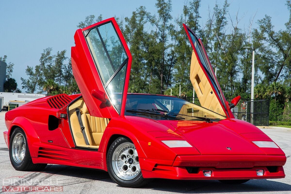 1990 lamborghini countach 25th anniversary! 255 miles! "downdraft" brand new!