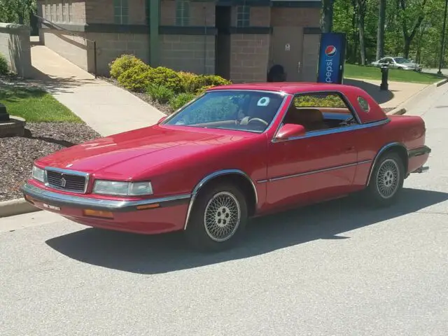 1989 chrysler tc maserati removable hardtop / convertible
